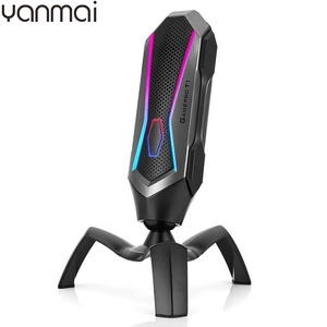Hot T1 Radiant Rgb Lighting Condensador Usb Direcional Gaming Mic Microphone Gamer Streaming Para Pc Microfono - Product Image 1