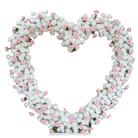 Arche en forme de cœur pour mariage, support floral décoratif, décoration de cérémonie en extérieur, toile de fond pour séance photo, style romantique fait main
