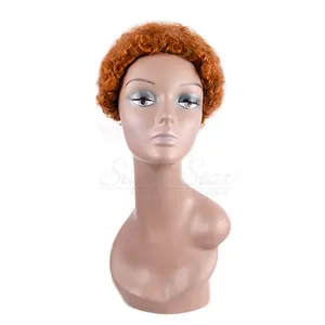 Zwart Haar Pruik Mooi Kort Haar Pruik 100% Voor Menselijk Haar Kort Afro Kinky Krullend Ziet Er Sexy En Natuurlijke Mooie Kleur Voor Vrouwen