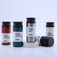 인기 급상승 친환경 미국 스타일 350ml & 500ml 이중벽 스테인리스 보온병 커피 머그 슬라이드 뚜껑 포함 여행용