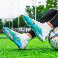 Crampons de football pour hommes FG/AG Chaussures de football antidérapantes Chaussures de football légères et respirantes pour l'athlétisme en plein air