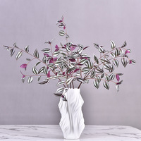 Tanaman Hias Latex Real Touch Hijau Alami 88cm, Realistis dan Lembap, untuk Dekorasi Bunga Pernikahan Mewah 2026