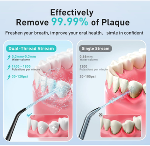 Stuzzicadenti filo d'acqua portatile cordless bocca doucher 300ML ricaricabile per irrigazione da viaggio - Product Image 2