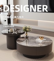 Table Basse Ronde Haut de Gamme à Cadre Métallique, Design Durable, Idéale pour Bureaux et Immeubles de Bureaux - Meilleure Vente