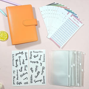 Wholesale <strong>2023</strong> New Product Pu Leather A6 Budget Binder Set Budget Binder <strong>Planner</strong> Macaron A6 Budget Binder with Cash Envelopes - Product Image 4
