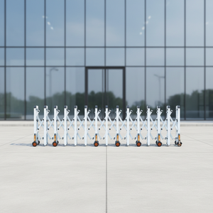 <strong>Expandable</strong> Metal Fence Aluminum Alloy Mobile Portable Collapsible Fence Retractable <strong>Folding</strong> <strong>Barrier</strong> Gate <strong>Safety</strong> Use Engineer - Product Image 3