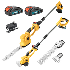 Taille-haie et cisaille à gazon sans fil 2-en-1 avec batterie rechargeable et double ciseaux pour l'entretien GT6002 Hedge T - Product Image 1