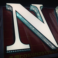 Enseigne Lettre Lumineuse à Boîtier Métallique LED COSUN Personnalisée, Alphabet Lumineux 3D Publicitaire