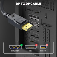 Cable DisplayPort SYONG 1.2, 3.3FT/5FT/6FT/6.6FT/10FT/16.5FT, DP a DP para Monitor de Juegos, Tarjeta Gráfica, TV, PC, Portátil