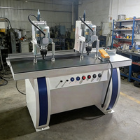 Machine de perçage verticale à double tête haute précision pour charnières de placards et armoires, pour le travail du bois à haute efficacité