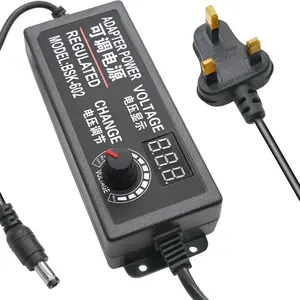 Adaptateur secteur universel 3V-12V 3V-24V 9V-24V 1A 2A 3A 5A avec chargeur à écran LCD Alimentation 24W 60W 72W