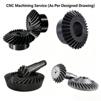 Engrenage conique hélicoïdal en acier pour convoyeur industriel CNC, arbre à vis sans fin, roue à chaîne cylindrique, pignon, arbre cannelé, engrenage hélicoïdal