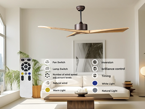 Salon salle à manger ménage 60 pouces lame en bois massif moteur <span class=keywords><strong>le</strong></span> <span class=keywords><strong>plus</strong></span> <span class=keywords><strong>silencieux</strong></span> ventilateurs de plafond en bois avec télécommande - Product Image 2