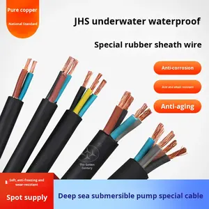 Промышленный подводный водонепроницаемый кабель JHS, 2/3/4/5 жил, для погружных насосов, медный проводник, <span class=keywords><strong>300</strong></span>/500В, 1/1.5/2.5/4 мм², в резиновой оболочке - Product Image 5