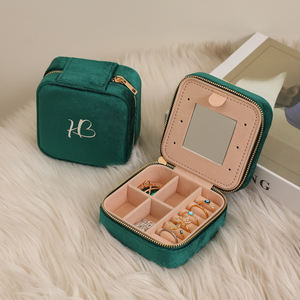 Estuche Organizador de Joyas Portátil con Logotipo Personalizado, Caja para Aretes de Niña, Estuche de Almacenamiento de Joyas de Cuero PU, Pequeñas Cajas de Joyería de Viaje - Product Image 3