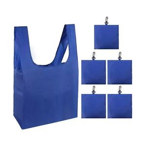 Easy Carry Medium <b>Foldable</b> Pocket Folding Polyester Customizable Eco-friendly Handled Shopping <b>Bag</b> - Product Image 3