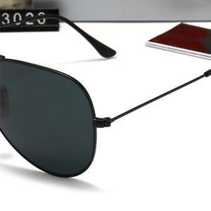 Lunettes de soleil pilote vintage en verre, marque privée, unisexe, de créateur célèbre, 3026, mode, luxe, légères, UV400, vente en gros - Product Image 2