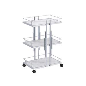 Carrito de Belleza Dorado para Salón con Ruedas Bloqueables, Carrito de Tres Niveles para Manicura y Pedicura, Nuevo Carrito de Maquillaje para Salón, Adecuado - Product Image 6