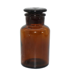 Bouteille de réactif en verre brun à large ouverture, bouteille de laboratoire ronde de 60 ml pour le stockage de produits chimiques - Product Image 5