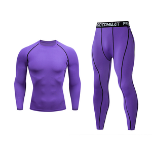 メンズコンプレッショントラックスーツ<span class=keywords><strong>2</strong></span>ピーストレーニングアクティブジムウェアセット長袖フィットネスコンプレッションタイツスーツホットセール2024 New - Product Image 4