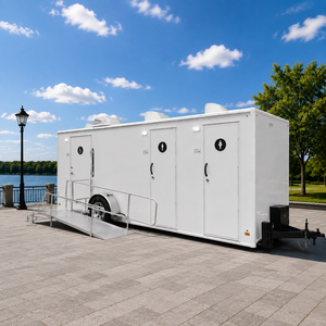 Toilettes mobiles <span class=keywords><strong>de</strong></span> luxe à 2 essieux, douches portables, toilettes mobiles, remorque sanitaire à vendre - Product Image 1