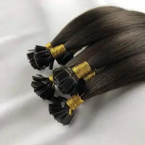 High quality No shedding and tangle flat tip hair extension human hair vietnamese flat tip hair extensions curly cambodian