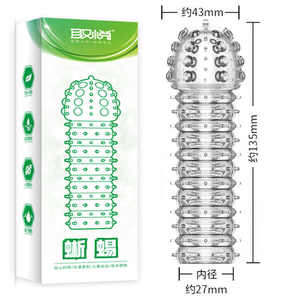 Condón Divertido <span class=keywords><strong>de</strong></span> Dos Dedos con Cristales en Forma <span class=keywords><strong>de</strong></span> Lobo, Estimula el Punto G, Partículas Estimulantes para las Partes Íntimas, Juguetes Sexuales para Adultos - Product Image 3