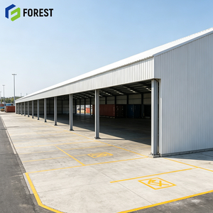 Entrepôt logistique modulaire à façade ouverte en acier galvanisé, conçu sur mesure, grande portée, pour la logistique de la chaîne d'approvisionnement - Product Image 1