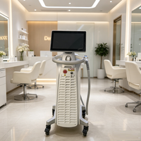 Máquina de Depilación Láser de Diodo de 20M Shots, 808nm 755nm 1064nm, para Rostro y Cuerpo, para Todo Tipo de Piel, Cepillo de Limpieza Facial para Spa