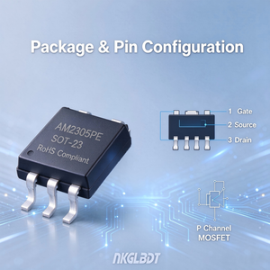 NK AO3413A P Channel Voltage Regulator <span class=keywords><strong>Diode</strong></span> SOT-23 Package Mount Mount 20V מתח <span class=keywords><strong>12V</strong></span> התנגדות פנימית 3.8A ID Safety - Product Image 4