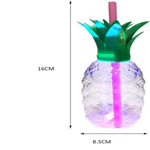 Top svendita LED luce di ananas <span class=keywords><strong>Luau</strong></span> Yard Party Cup Glow in the Dark Lowing ananas Cup per <span class=keywords><strong>Luau</strong></span> estate occhiali da festa hawaiani - Product Image 2