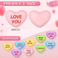 Almohadas de Peluche en Forma de Corazón para el Día de San Valentín 2026, Colores Dulces, Pequeñas Almohadas de Peluche para Regalos de Boda, Fiestas y Días Festivos
