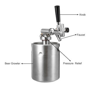 2l/3.6l/5l Edelstahl bar Zubehör Biersp ender Mini Bierfass Mit elektrischem Biersp ender für Fässer - Product Image 2