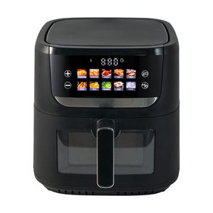 Friteuse à air multifonctionnelle économique avec grand écran couleur tactile, 10 menus, grande capacité réelle de 7 L, sans huile, pour usage familial - Product Image 4