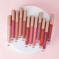 Tube de brillant à lèvres minéral chimique de haute qualité, logo personnalisé, rouge à lèvres liquide mat, écran solaire, imperméable, certifié ISO22716, longue tenue