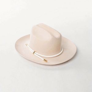 Wholesale Vintage Femme Unisex Women Cowboy Felt Hat Wholesale Wide Brim 100% Wool Felt Fedora Hats - Product Image 1