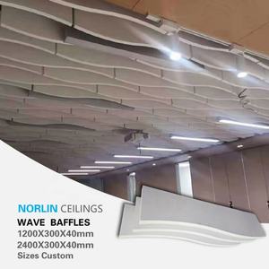 Paneles Acústicos Suspendidos de Fibra de Vidrio en Venta al <span class=keywords><strong>Mejor</strong></span> Precio al por Mayor, Instalación Vertical en Techo, Clase NRC 0.9 - Product Image 4