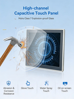 PC industriel embarqué à écran tactile résistif haute luminosité, compatible Windows 10 et Android OS, IP65, pour automatisation industrielle