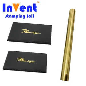 Heat Hot Stamping Foil Folha de estampagem a ouro para couro PET Preço competitivo Foil Box para embalagens de alimentos Escovado Gold Pet Sheet