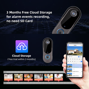 Âm sắc con Camara Wifi inteligente recargable sonnette video Sans Fil chuông cửa video với màn hình - Product Image 6