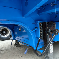 Semi-remorque surbaissée 30 tonnes pour transport d'excavatrices, pneus 11.00R20, pour travaux de génie civil en Afrique
