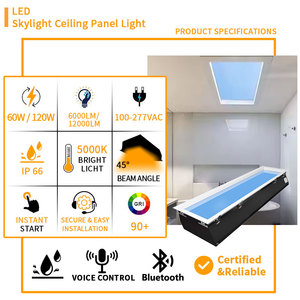 Lumière artificielle de <span class=keywords><strong>ciel</strong></span> bleu de lucarne de <span class=keywords><strong>plafond</strong></span> intégrée par LED moderne futée pour la décoration naturelle claire de chambre à coucher salon - Product Image 2