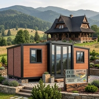 Maison modulaire préfabriquée extensible de 20 pieds et 40 pieds avec cuisine, villa, logement préfabriqué, maisonnette portable, maison mobile