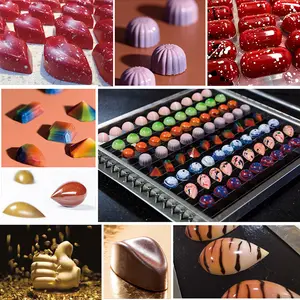 Cetakan cokelat polikarbonat bening Bar besar baru cetakan pembuat permen Jelly alat cetakan kue Logo kustom plastik fleksibel untuk Gratis