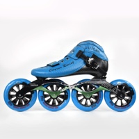 Chaussures de patinage à roulettes professionnelles en fibre de carbone pour la course en plein air