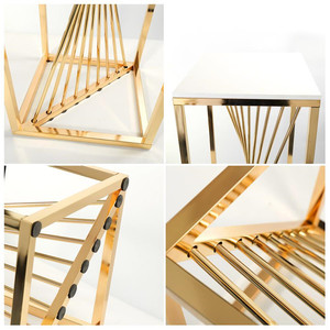 Supports à gâteaux dorés en métal carré nordique pour gâteaux de <span class=keywords><strong>mariage</strong></span> ensemble de support de Table à Dessert plante verte pour la décoration de salon - Product Image 4