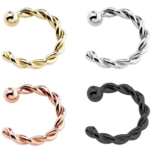 Nuevo Anillo de Nariz Falso en Forma de C para Mujeres y Hombres, Joyería Corporal de Moda, Anillos de Nariz y Labios Falsos, <span class=keywords><strong>Piercing</strong></span> de Nariz - Product Image 1