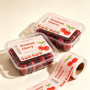 Etichette Adesive in PVC Resistenti all'Acqua e al Calore per Imballaggio Alimentare, Forte Adesività, Stampa Personalizzata con Logo Privato in Rotolo - Product Image 1
