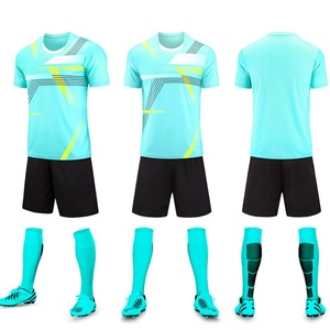 Ensemble d'uniformes de football scolaire personnalisables intégralement en coton/bambou/spandex à séchage rapide, service OEM pour compétition et entraînement d'équipe - Product Image 5