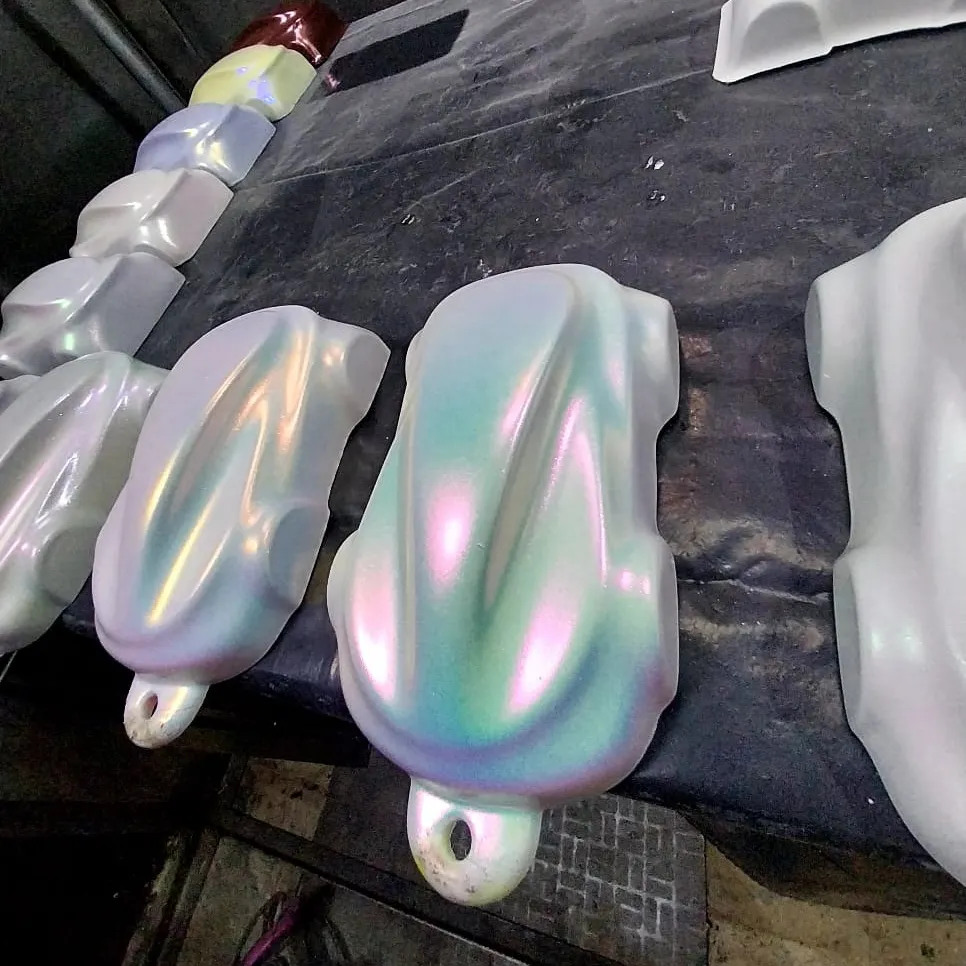 Pigmento perlado de efecto camaleón automático blanco epoxi de alta calidad para pintura de coche